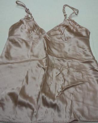 Canotta lingerie seta rosa INTIMISSIMI NUOVA