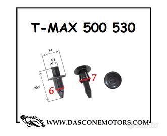 Rivetti in plastica YAMAHA 10pezzi TMAX 500 530