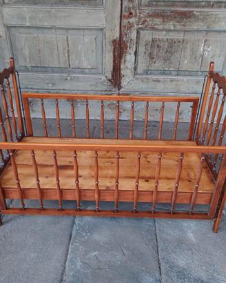 Lettino Legno Massello Stile Retrò