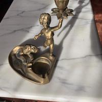 Candelabro antico di bronzo particolare unico