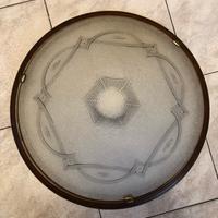 Plafoniera vetro/legno