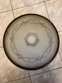 Plafoniera vetro/legno