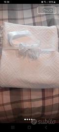 Coperta matrimoniale vintage al telaio