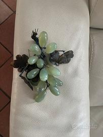 Grappolo d’uva in vera giada gapponese anni 70’’