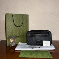 Marsupio Gucci Nero con Tracolla Blu/Rossa - Nuovo