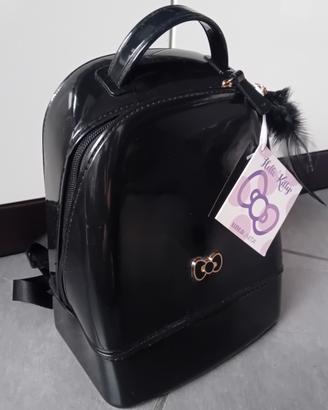 Zainetto in PVC Nero, Hello Kitty