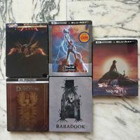 LOTTO STOCK 5 STEELBOOK NUOVE 4K ULTRA HD BLU-RAY