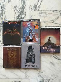 LOTTO STOCK 5 STEELBOOK NUOVE 4K ULTRA HD BLU-RAY