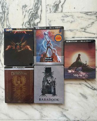 LOTTO STOCK 5 STEELBOOK NUOVE 4K ULTRA HD BLU-RAY