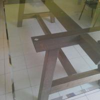 Grande tavolo in cristallo