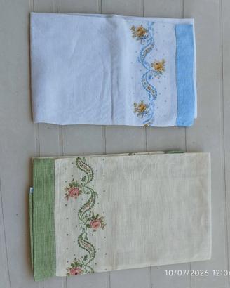 2 asciugamani in cotone/lino