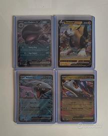 Lotto 4 carte Pokemon rare 