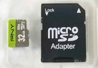 Micro Sd Pny da 32 Gb + Adattatore