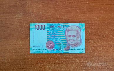 1000 lire Maria Montessori originale, DM 1990