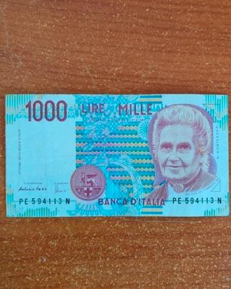 1000 lire Maria Montessori originale, DM 1990