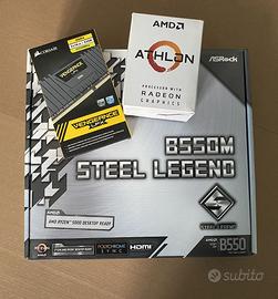 Combo MB+CPU+RAM - ASRock B550M+Athlon 3000G+ 32GB