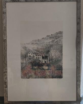 Marisa Benetti opera litografia Cascina