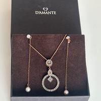 Collana con orecchini pendenti