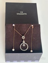 Collana con orecchini pendenti