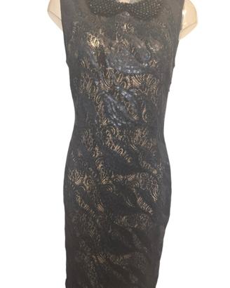 Roberto Cavalli Class abito  in pizzo e paillettes