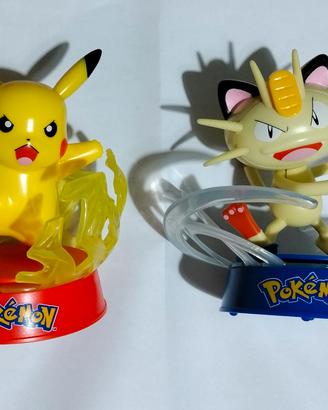 Statuette Pikachu e Meowth altezza  cm 10 circa