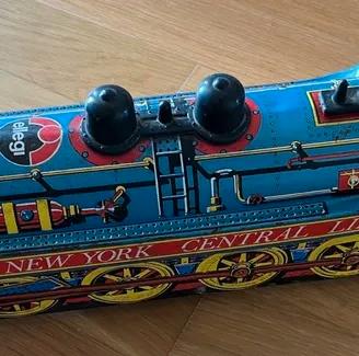 Locomotiva trenino giocattolo latta Ellegi anni 80