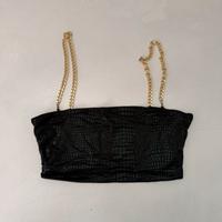 Top donna squamato nero