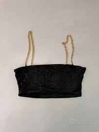 Top donna squamato nero