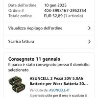 2 BATTERIE RICARICABILI  20V 5.0 AH