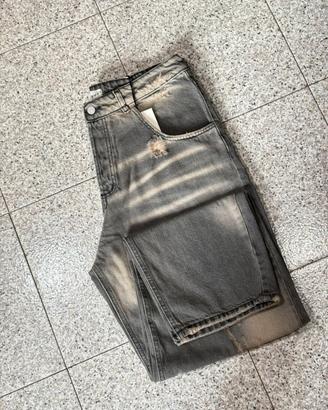 Jeans Baggy Streetwear-Lavaggio Acido/Vintage over