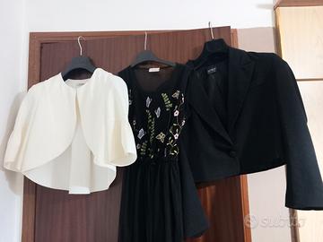 abito tulle e ricamo.2 giacche tag s.m