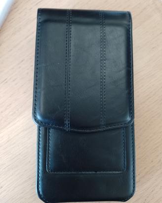 porta telefono da cintura in pelle 