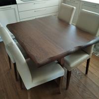 tavolo rovere massello scortecciato gambe a telaio