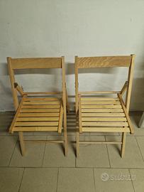 Sedie in legno richiudibili