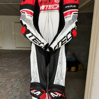 Tuta moto mtech replica ring mix canguro pelle