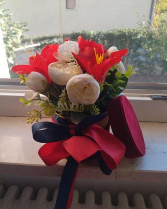 composizione fiori artificiali