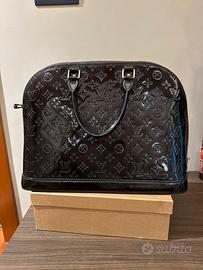 Louis Vuitton Borsa Alma lucido marrone