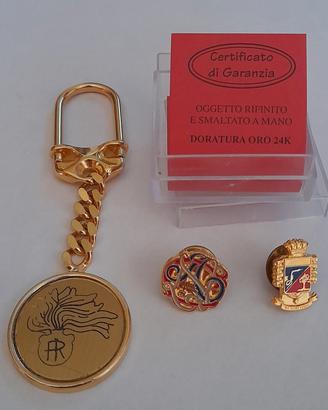 Set collezione spillette e portachiavi