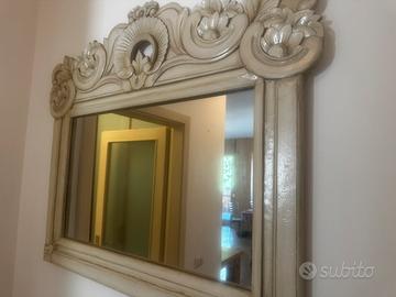 Specchio legno intagliato rustico