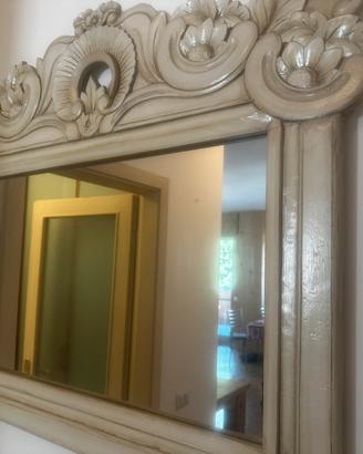 Specchio legno intagliato rustico