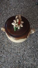 Zuccheriera Porta caramelle in ceramica vintage