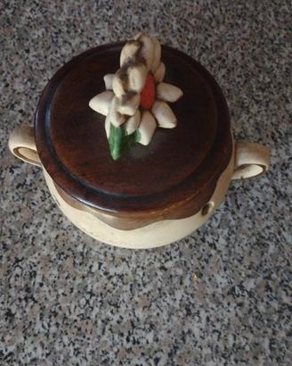 Zuccheriera Porta caramelle in ceramica vintage