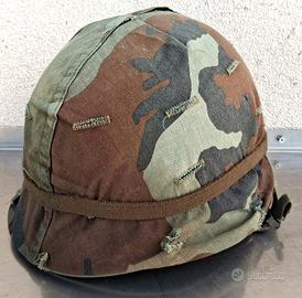 Elmo U.S. Army mod. M1/T21 anni'80 telino woodland