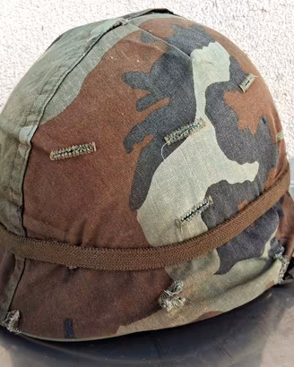 Elmo U.S. Army mod. M1/T21 anni'80 telino woodland