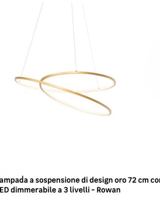 Lampadario a sospensioni LED  design moderno oro