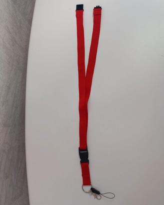 25 porta badges / tessere da collo rosso e blu