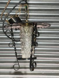 Lampadario in ferro vintage