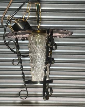 Lampadario in ferro vintage