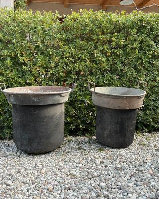 Calderoni con coperchio in rame
