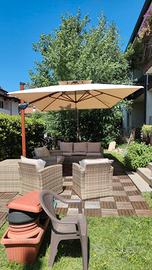  Arredo giardino Outsunny e ombrellone Leaf